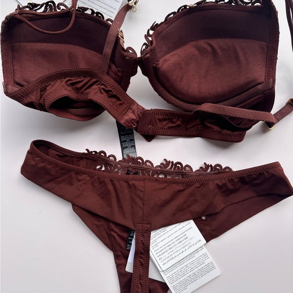 New La Perla set brown macramé . Brand new. - Picture 7 of 12